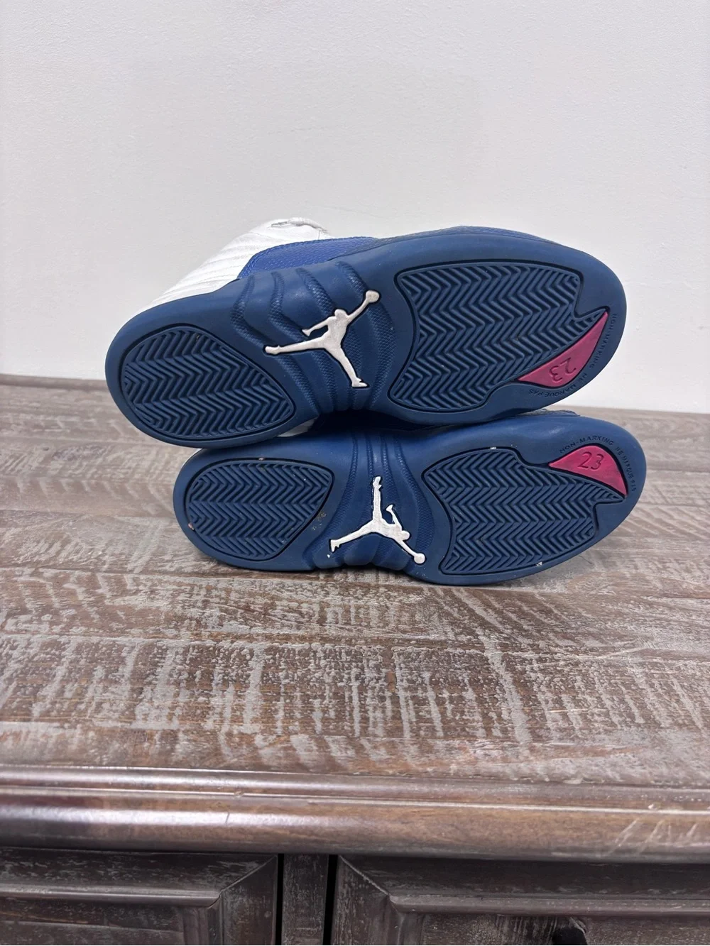 Jordan Retro 12 Grade School Sneaker in French Blue
